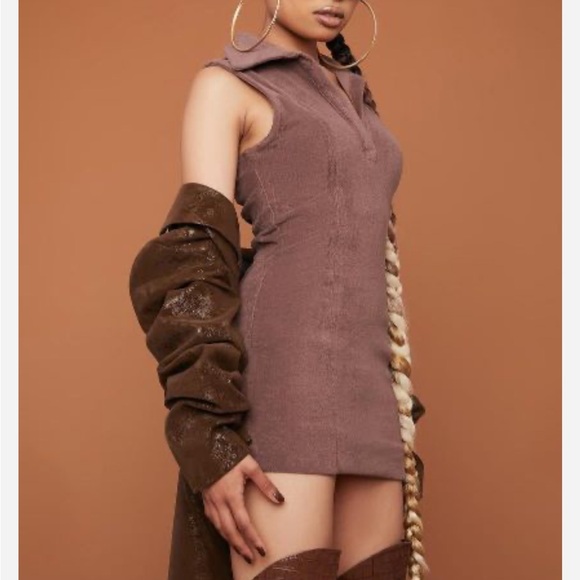 Terry Cloth Athletic Style Dress - Picture 2 of 8